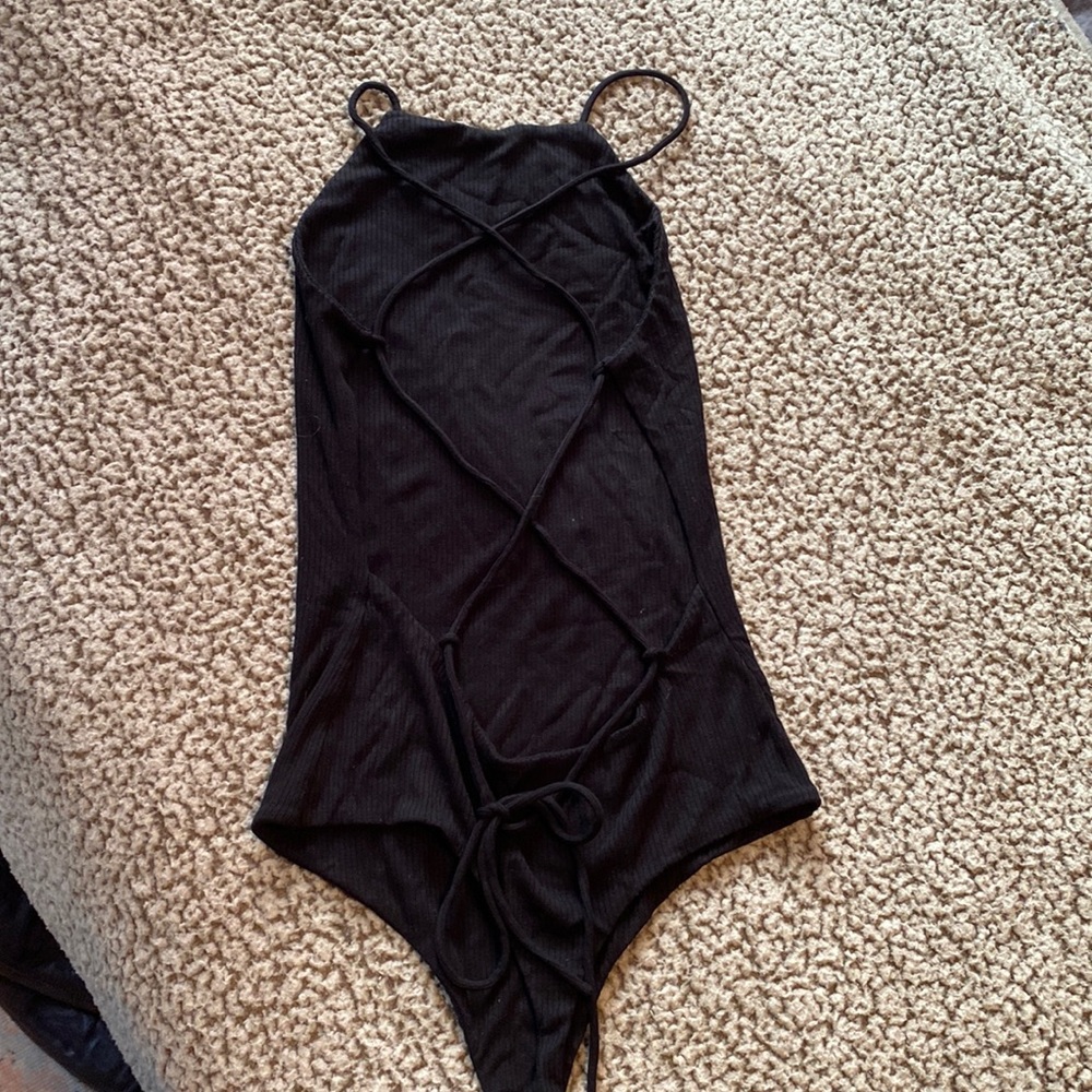 Privacy Please Revolve Strappy BodySuit Size S